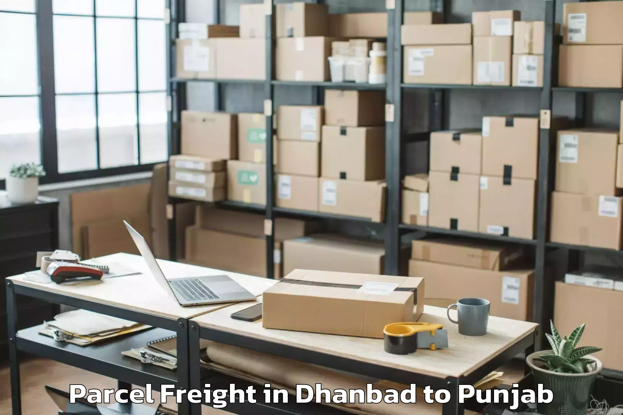 Top Dhanbad to Tapa Parcel Freight Available